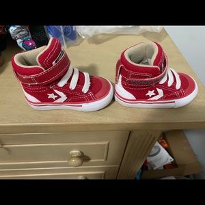 Like new red converse shoes for toddler